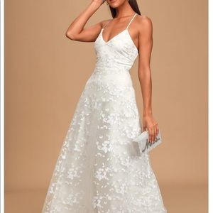 Lulus Magically Vharming Sequin white dress